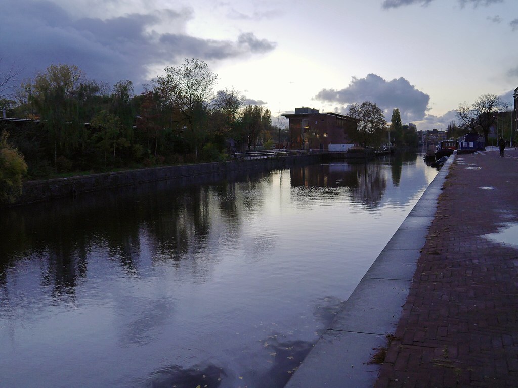 Free photo of Amsterdam: picture of a view along Artis Zoo and the canal Entrepotdok, The Netherlands