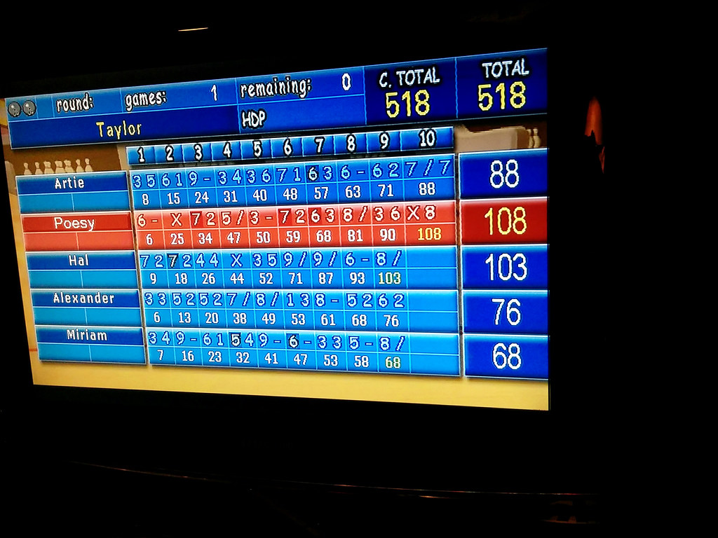 Poesy is the best bowler! Artie's seventh birthday party, London, UK